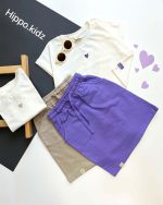 girls crop top and skirt set