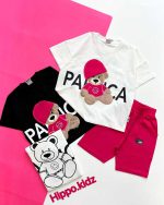 magenta-teddy-t-shirt-and-shorts-set