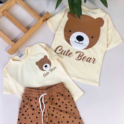 ست تیشرت شلوارک cute bear