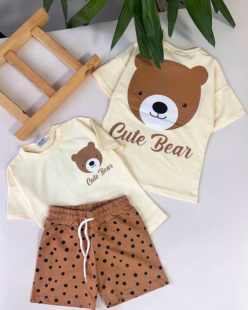 ست تیشرت شلوارک cute bear