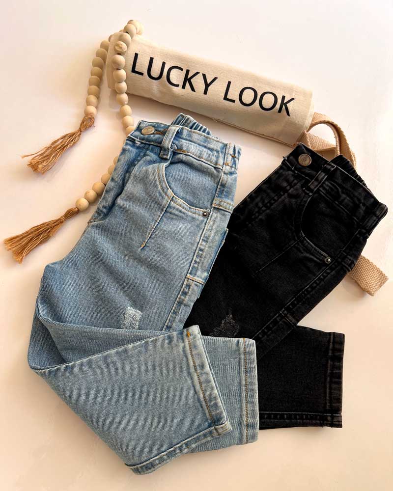 شلوار جین مام استایل برند LUCKY LOOK شماره 2