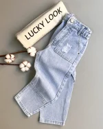 شلوار جین مام استایل زاپدار برند LUCKY LOOK