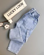 شلوار جین مام استایل زاپدار برند LUCKY LOOK